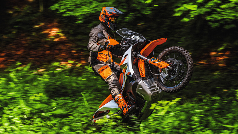 An outbound KTM 890 Adventure