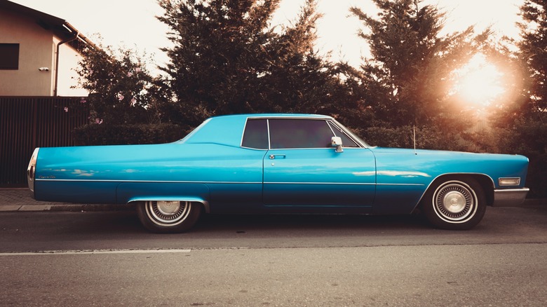 Classic blue cadillac