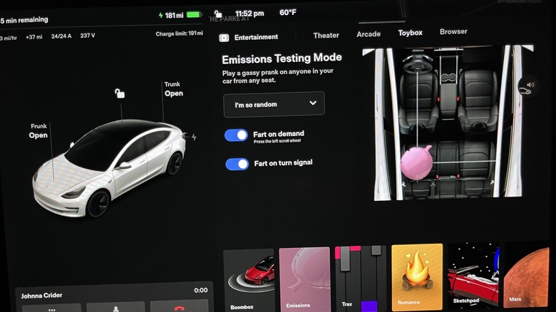tesla emissions testing mode
