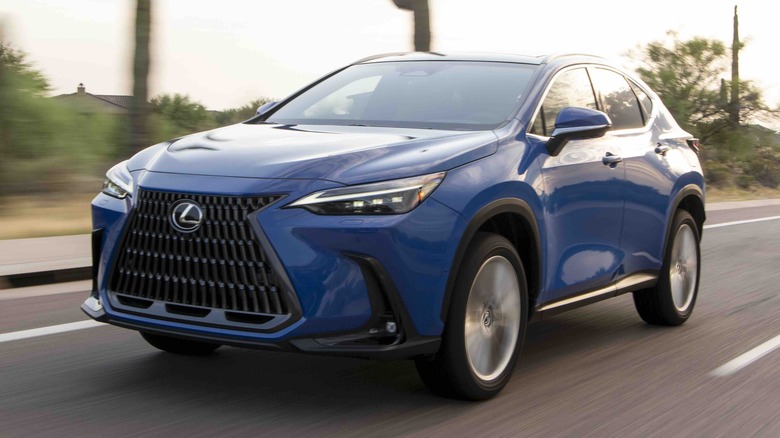 Lexus NX 350h on the road