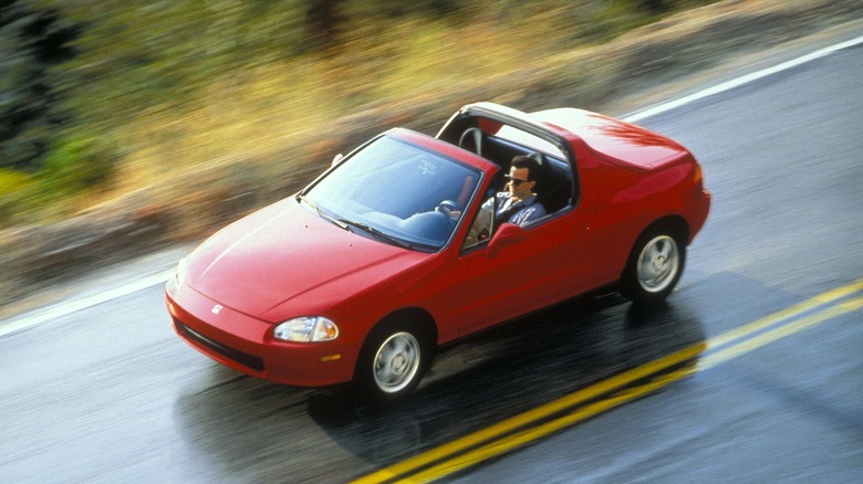 Honda Del Sol on the road