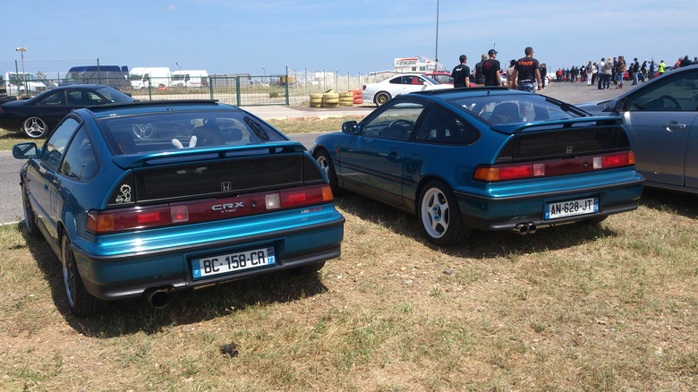 Two Honda CR-X hatchbacks