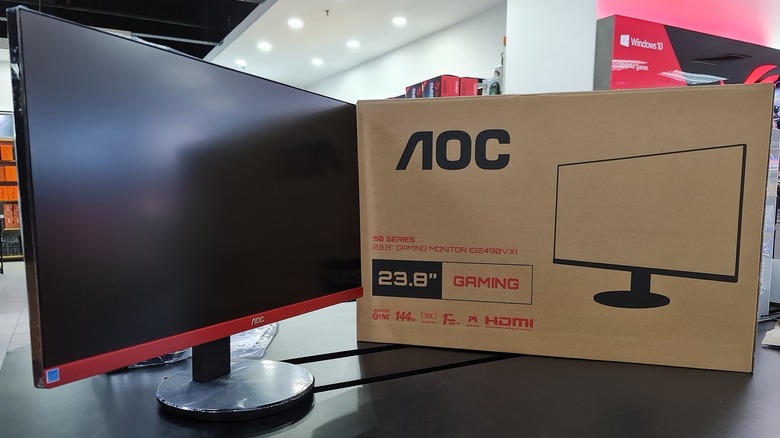 AOC G2490VX placed on table