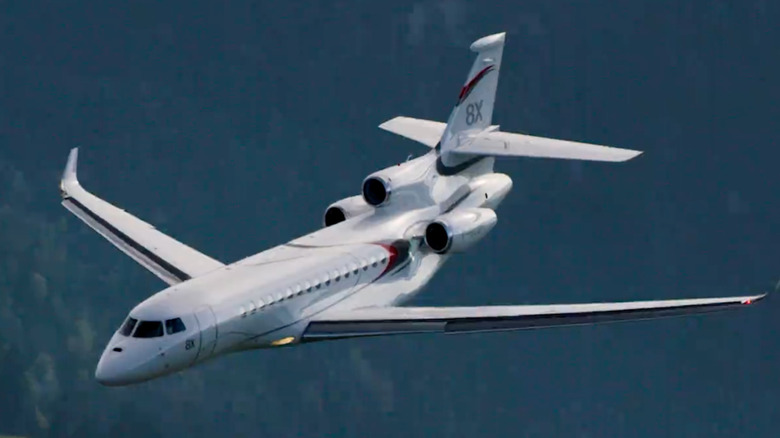 Dassault Falcon 8X in the sky