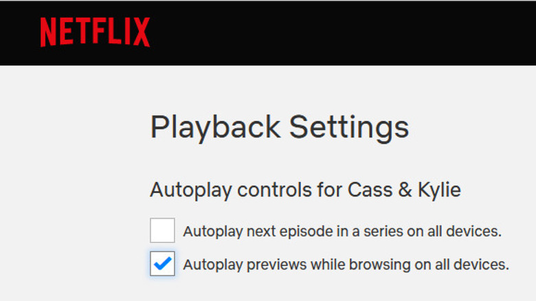 Configurações de reprodução do Netflix