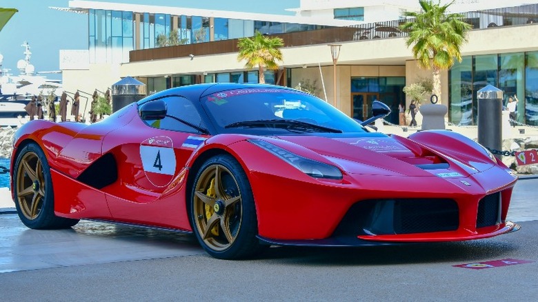 Red Ferrari LaFerrari parked