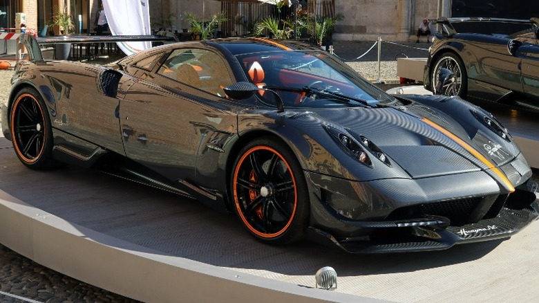 Pagani Imola with red pin-stripped tires