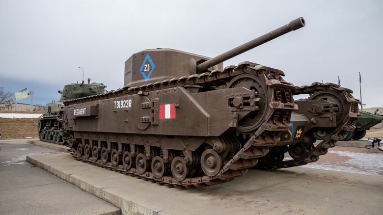 Front view of a Churchill tank