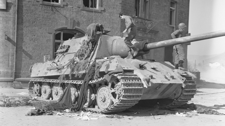 Line of Tiger tanks