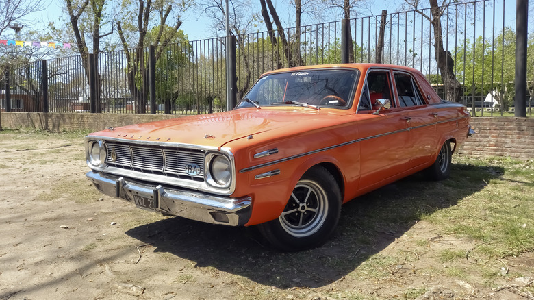 an orange Dodge Valiant