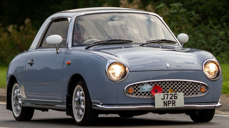 Blue Nissan Figaro