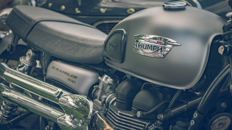 Close Up of a Triumph Scrambler
