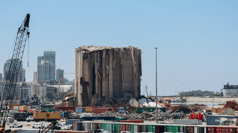 Beiruit dockyard after 2020 explosion