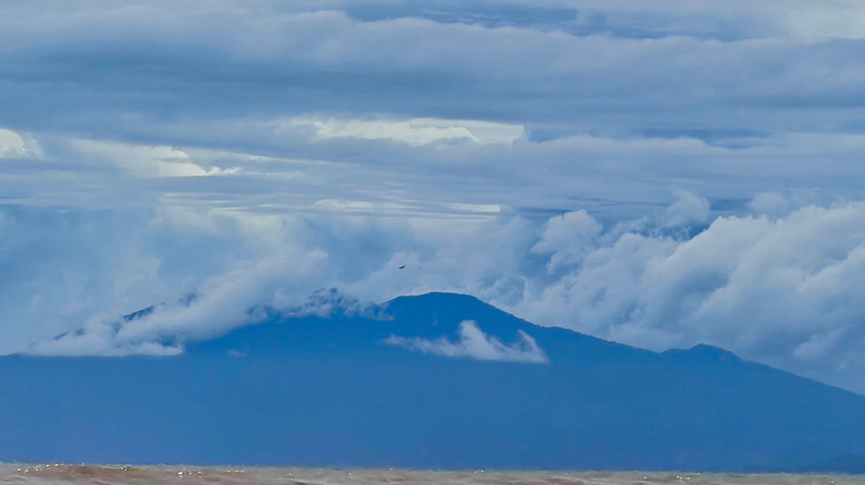 Peak of the Krakatoa Island volcano