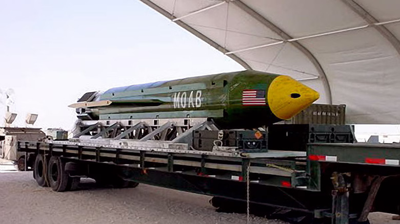 GBU-43/b Mother of all bombs on trailer