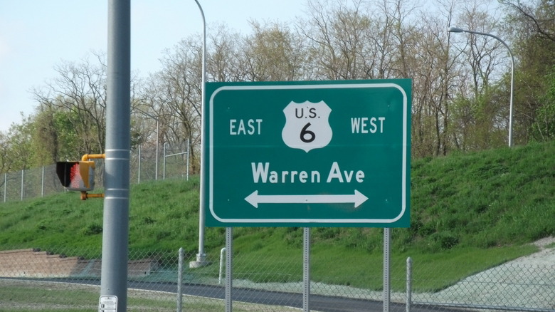 US Route 6 sign in Rhode Island