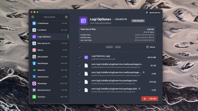pearcleaner example uninstall