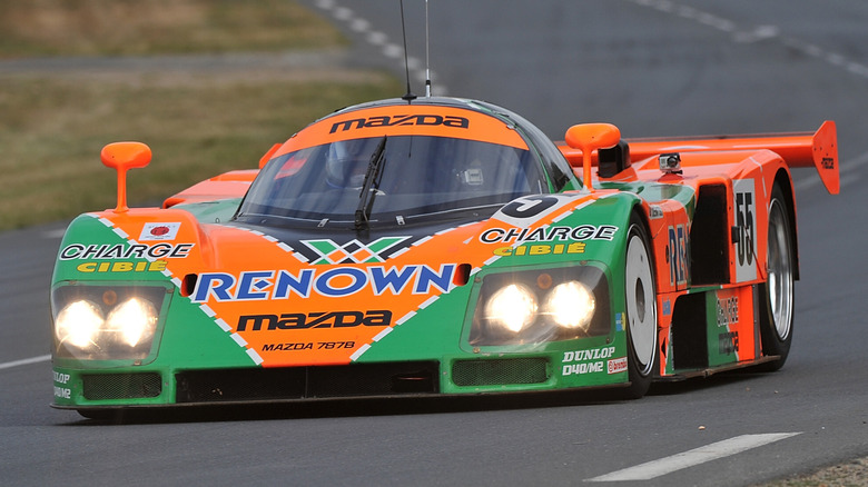 Mazda 787B on track