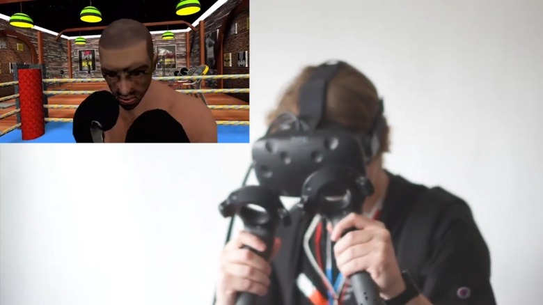Muscle stimulation VR system