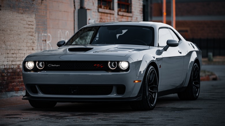 Widebody Dodge Challenger in gray