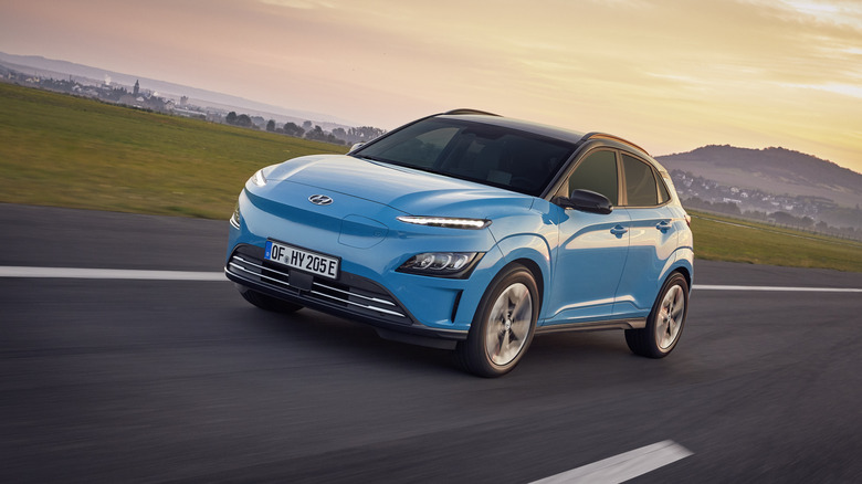 Hyundai Kona Electric in blue