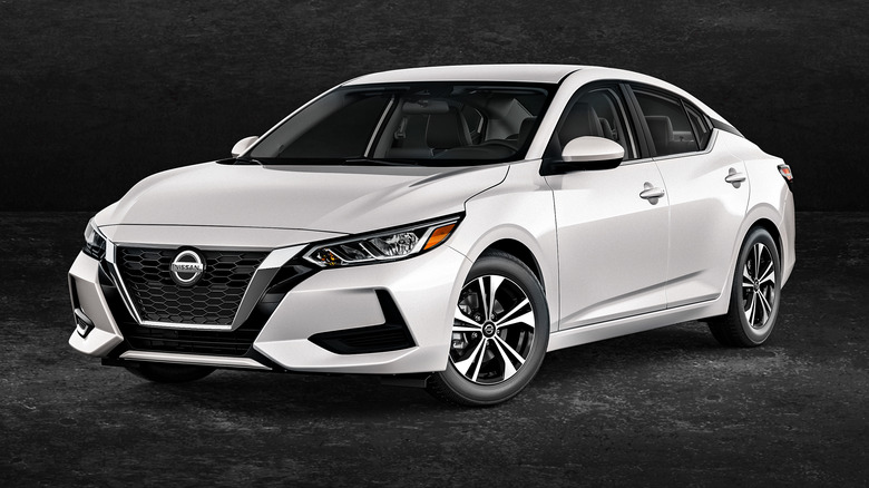 Nissan Sentra with black background