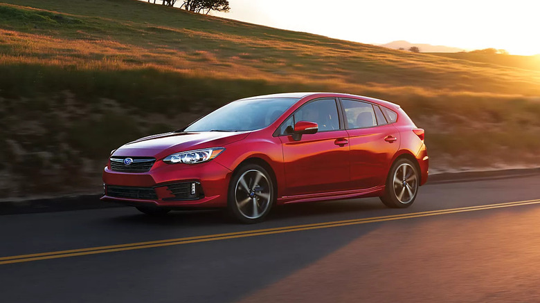 Subaru Impreza on the road