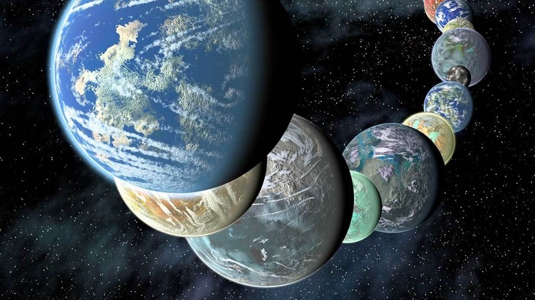 Illustration of exoplanets