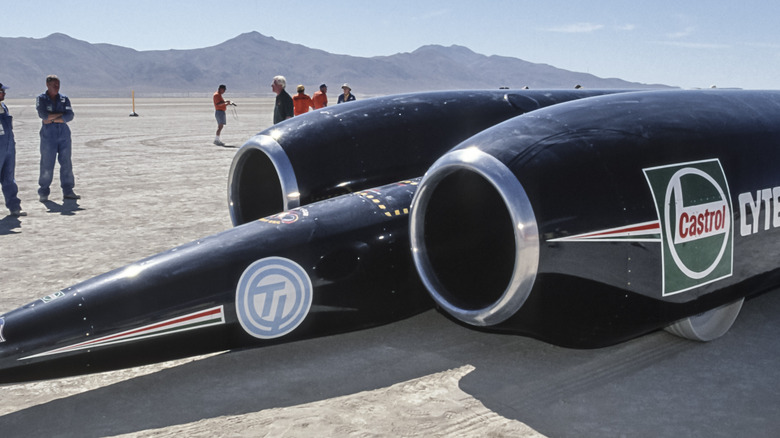 Thrust SSC land-speed record vehicle pictured.