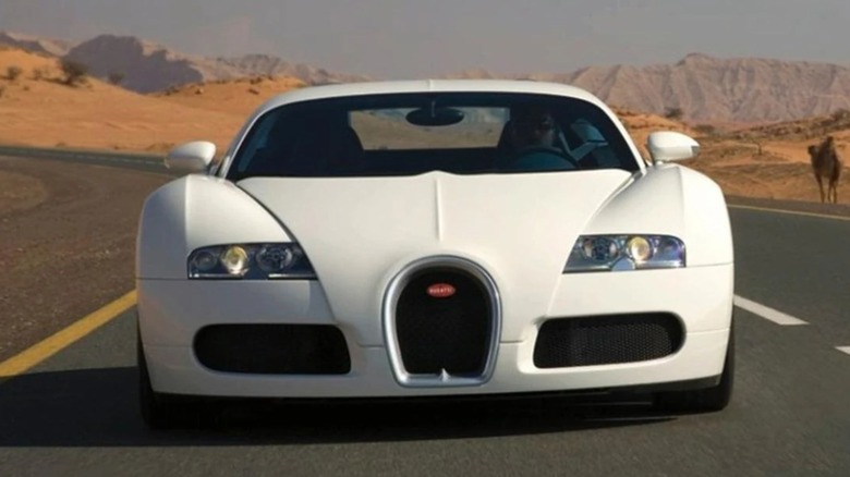 A 2011 Bugatti Veyron driving in Abu Dhabi in "Furious 7"