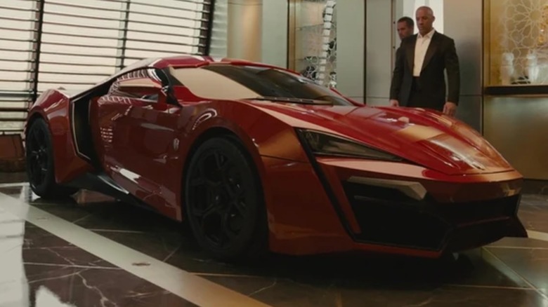 Dom and Brian admiring a 2013 Lykan HyperSport in "Furious 7"