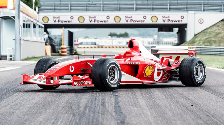 Ferrari F2003-GA at the track