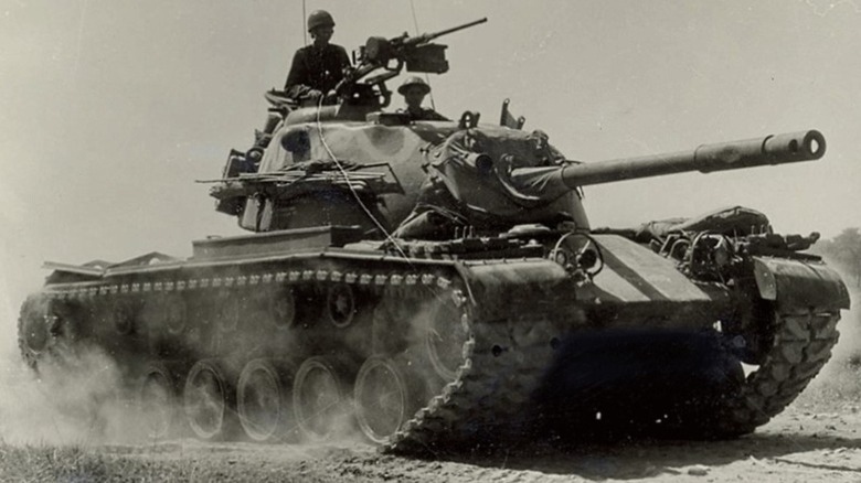 An M48 Patton Main Battle Tank operating in Vietnam in 1965