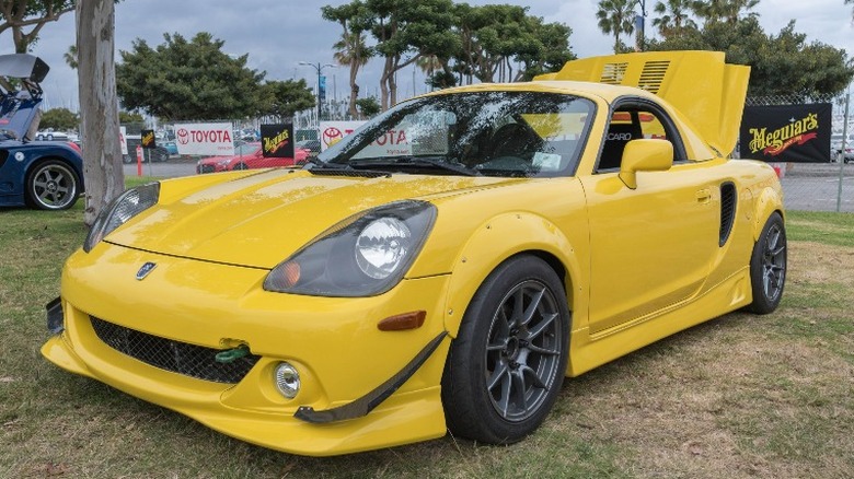 Yellow Toyota MR2 Spyder