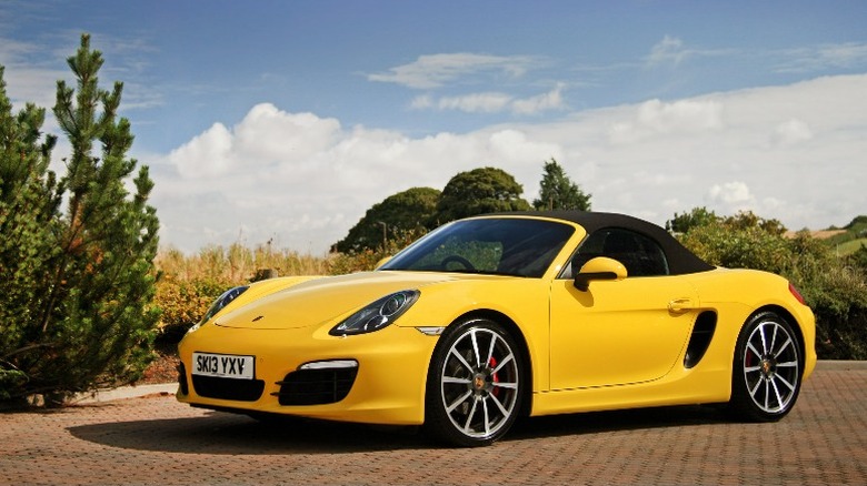 Yellow Porsche Boxster