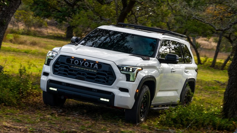 Toyota Sequoia TRD Pro in the woods
