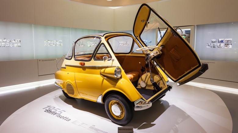 BMW Isetta with its door open