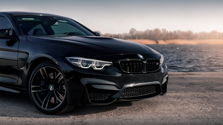 an all-black BMW M5