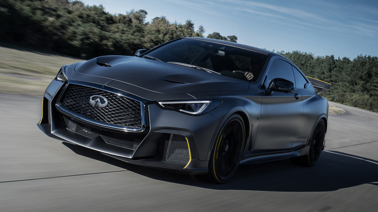 Infiniti Q60 Project Black S on the road