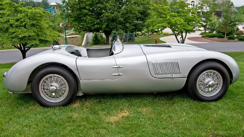 Silver Jaguar C-Type