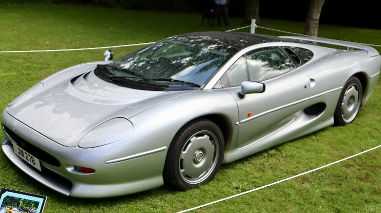 Silver Jaguar XJ220