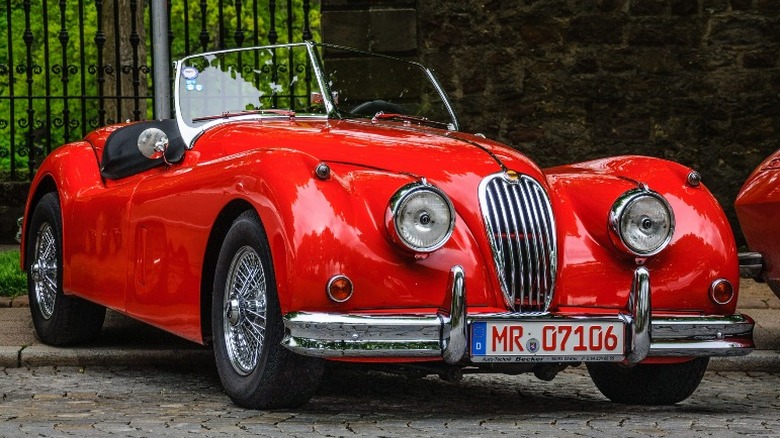 Red Jaguar XK120