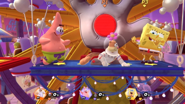 SpongeBob SquarePants characters fighting 