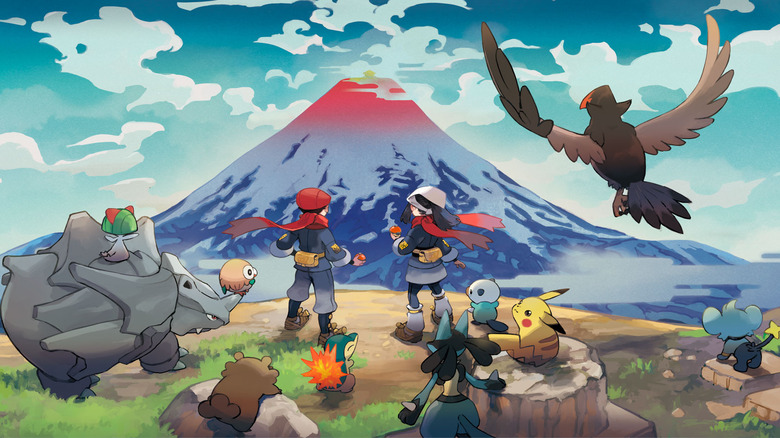 Pokémon legenda: Arceus karakter ing gunung