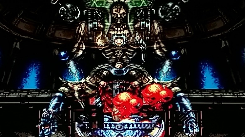 A boss battle in Hagane: The Final Conflict