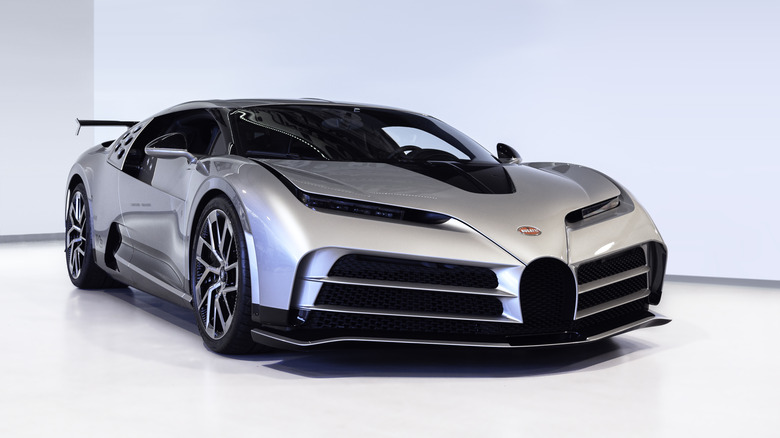 Bugatti Centodieci in a garage