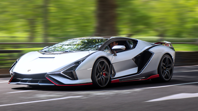 Lamborghini Sian on a road