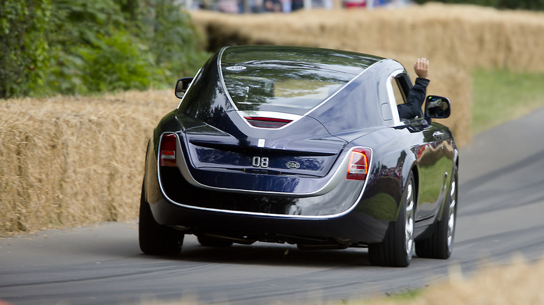 Rolls-Royce Sweptail driving on road