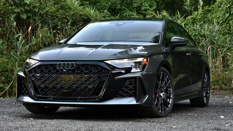 2025 Audi RS3 front three quarter view.