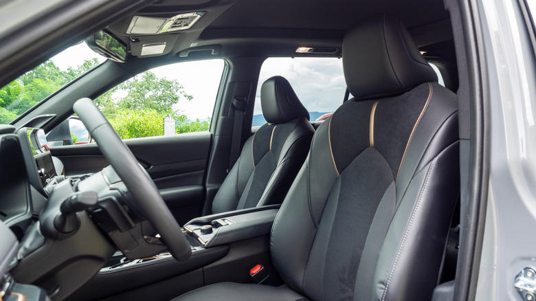2025 Toyota Grand Highlander Hybrid front seats and steering wheel